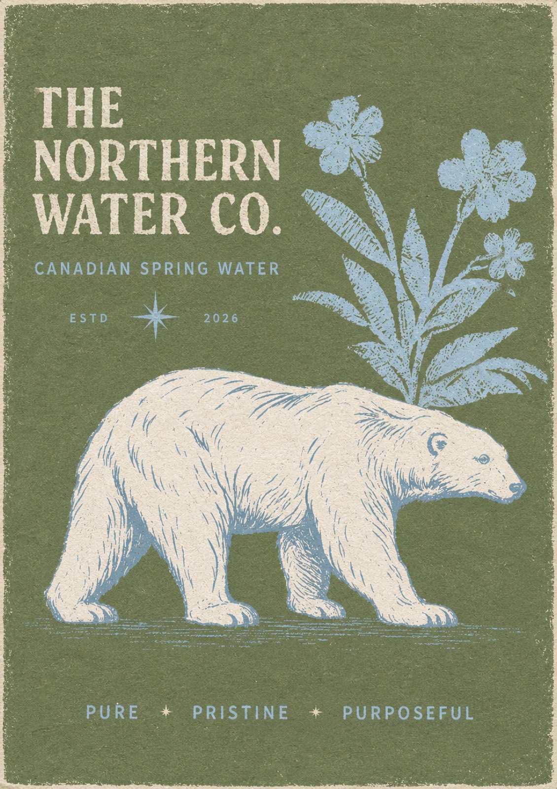 Northern Water Co. polar bear campaign poster