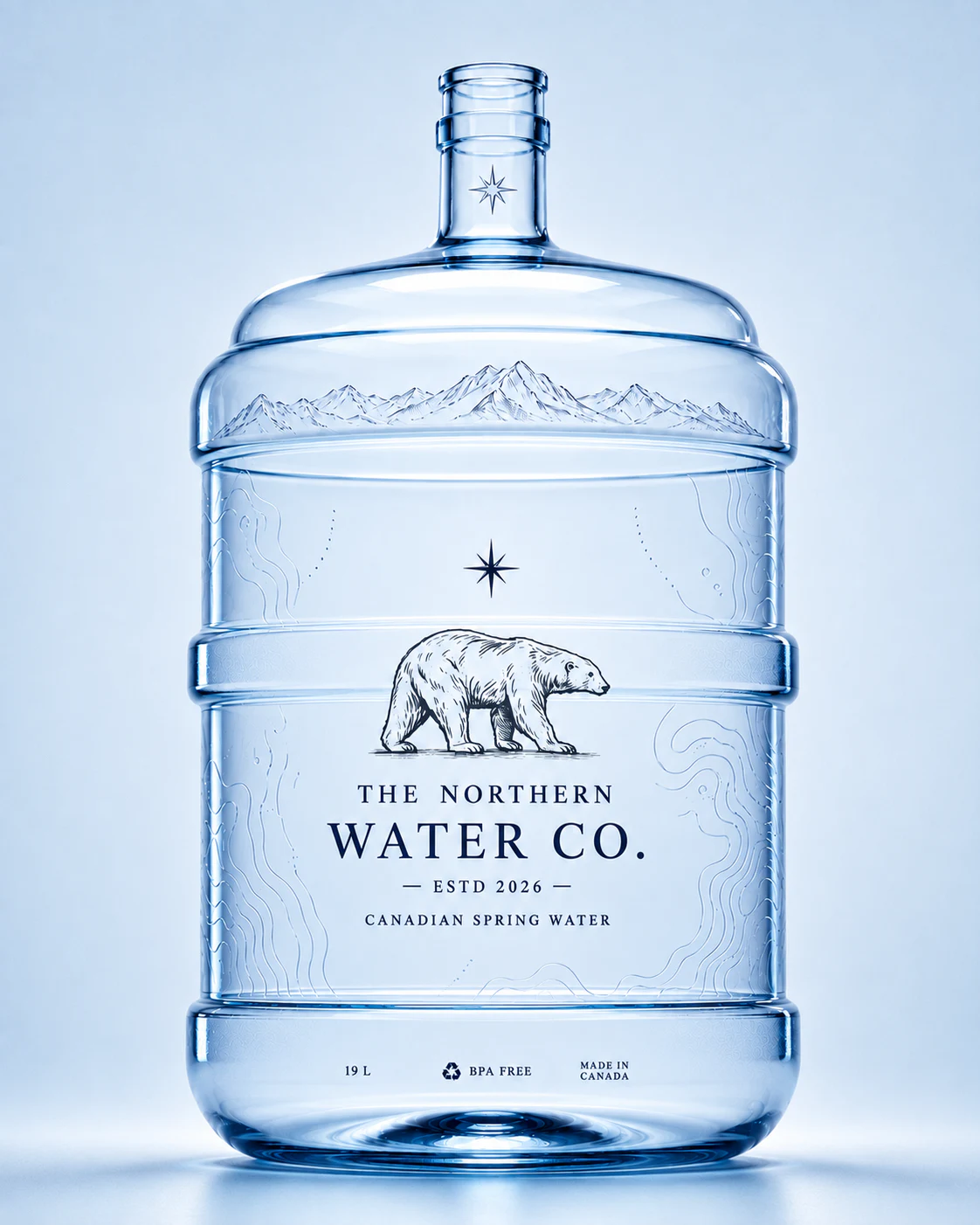 Large Northern Water Co. Canadian spring-water jug